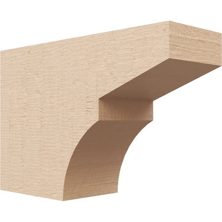 Ekena Millwork 4in. W x 8in. H x 12in. L Monterey Woodgrain TimberThane Rafter Tail, Primed Tan RFTUR04X08X12MONRCPR